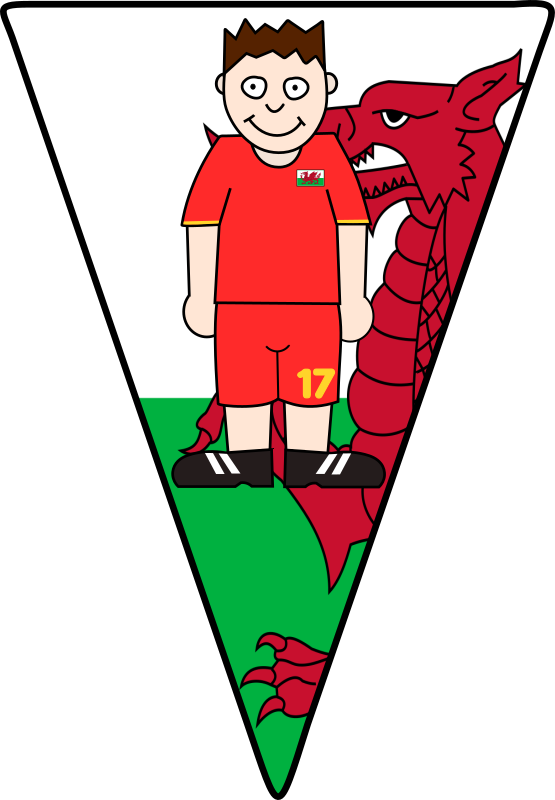 Pennant Soccerplayer Wales 2021