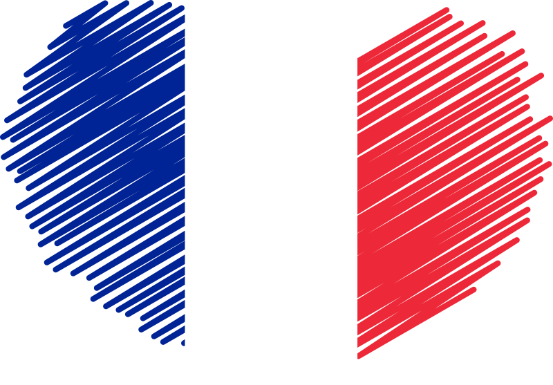 Flag of France heart