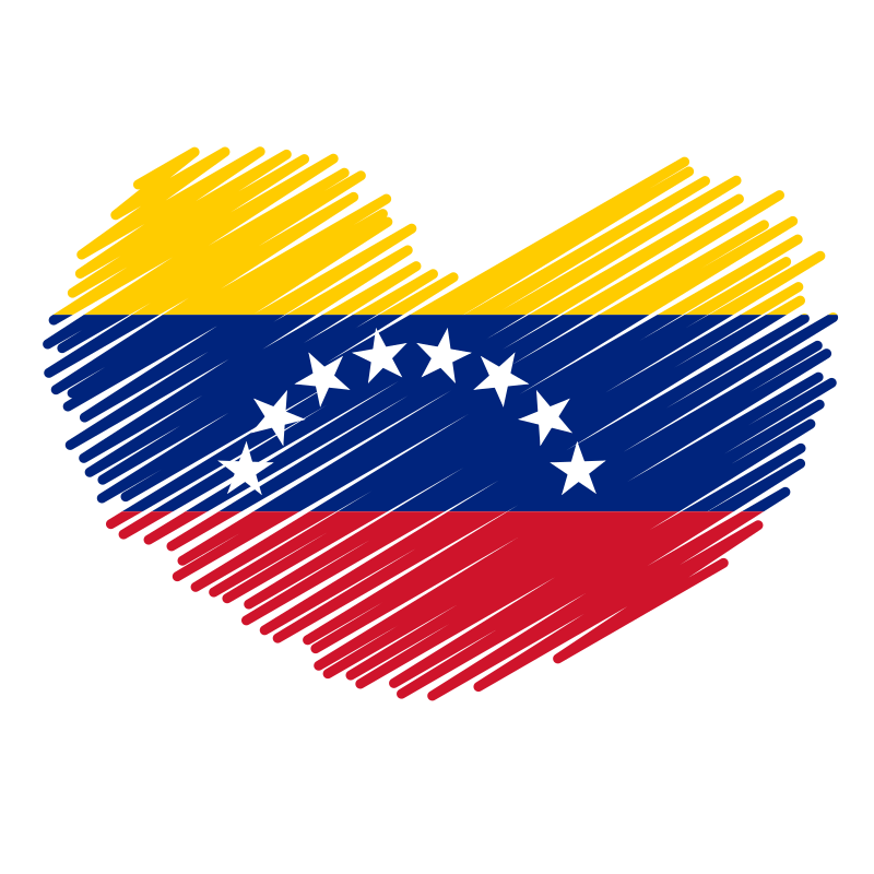 Venezuela heart flag symbol
