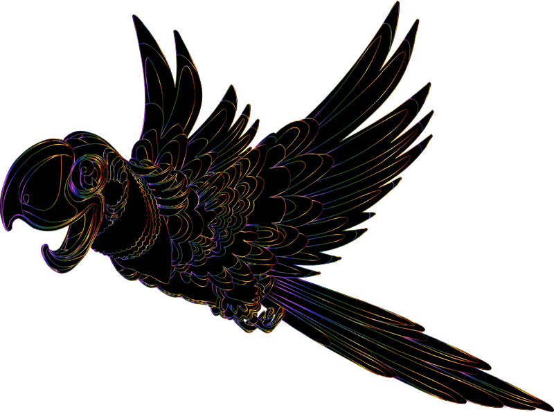 Parrot By GraphicMama-team Chromatique Line Art