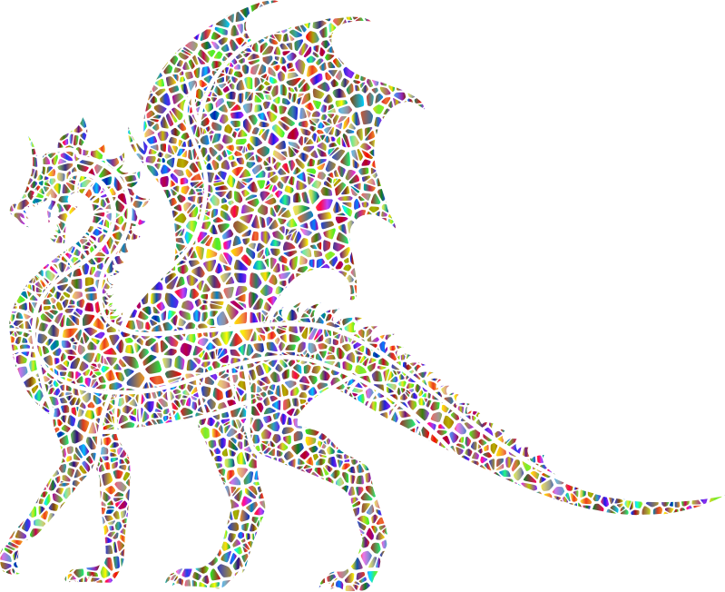 Dragon 2 By 13smok Voronoi Tiles Polyprismatic No Silhouette