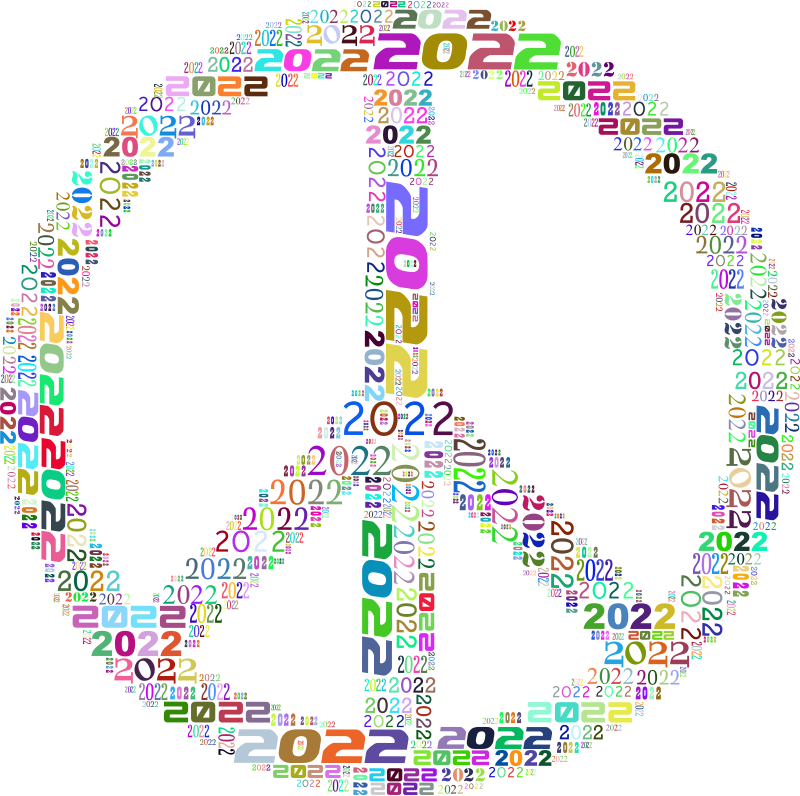 2022 Peace Sign Colorful