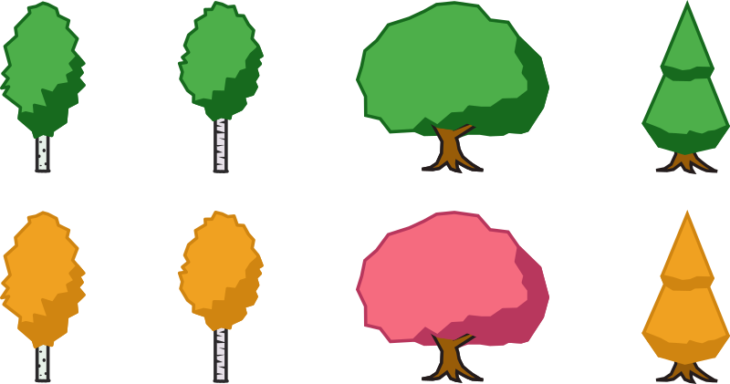 4 Trees, Summer and Fall Variants