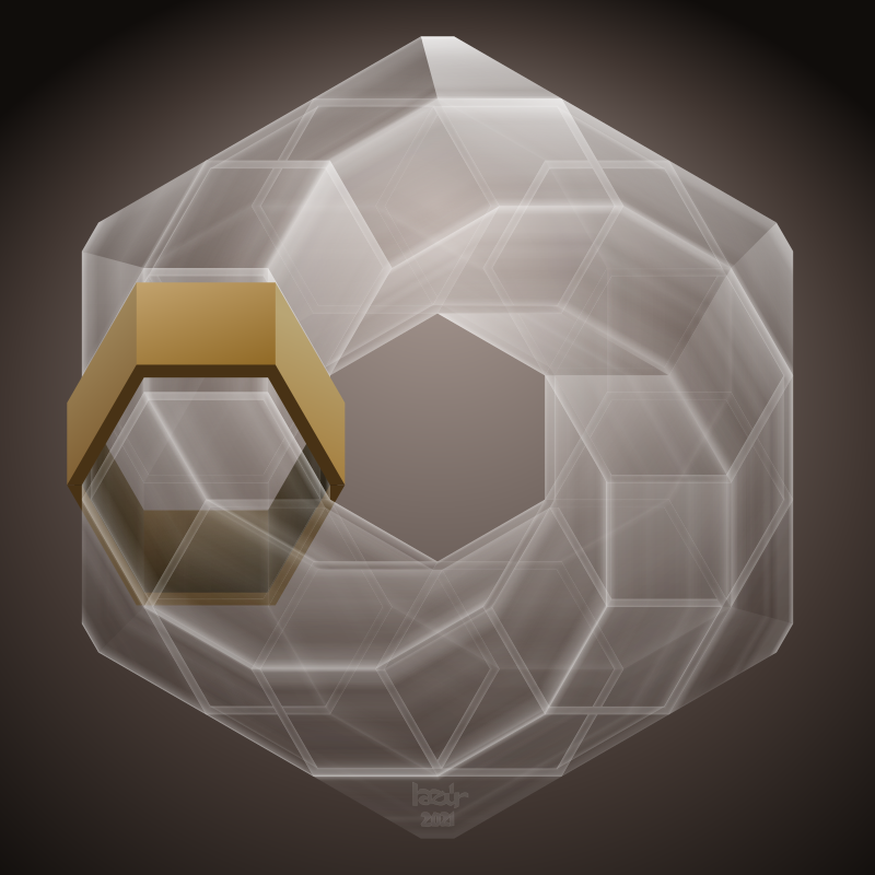 hexagonal glass ring (animated)
