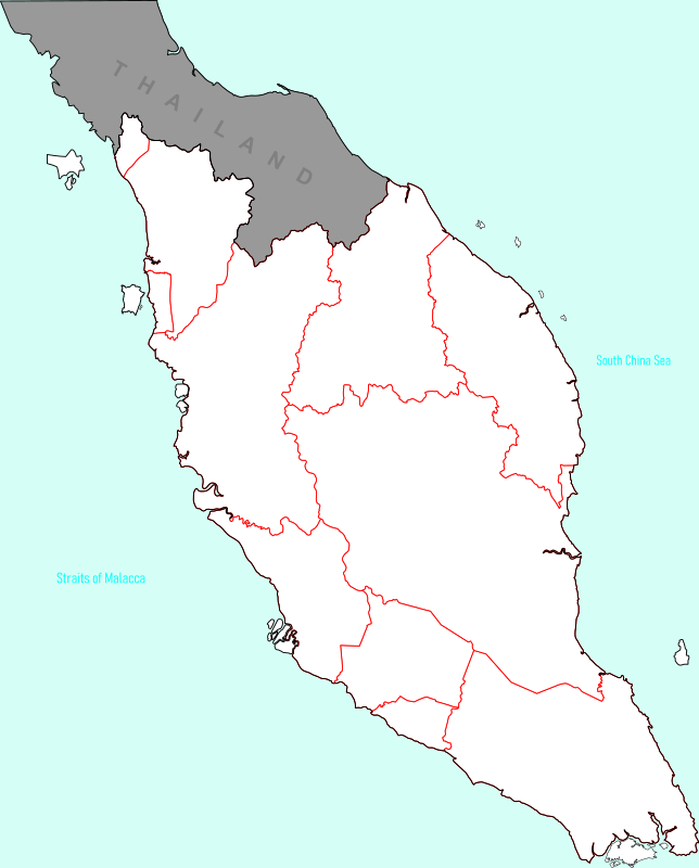 Map of Malaya (blank template)