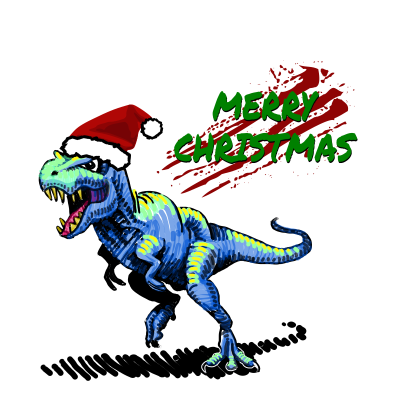 Merry Christmas T-Rex