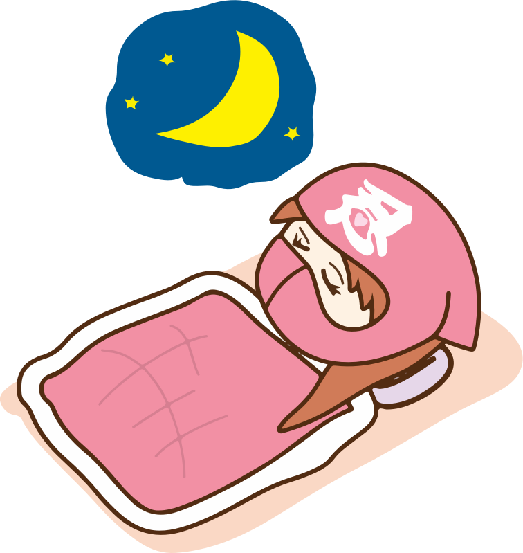 Pink ninja sleeping
