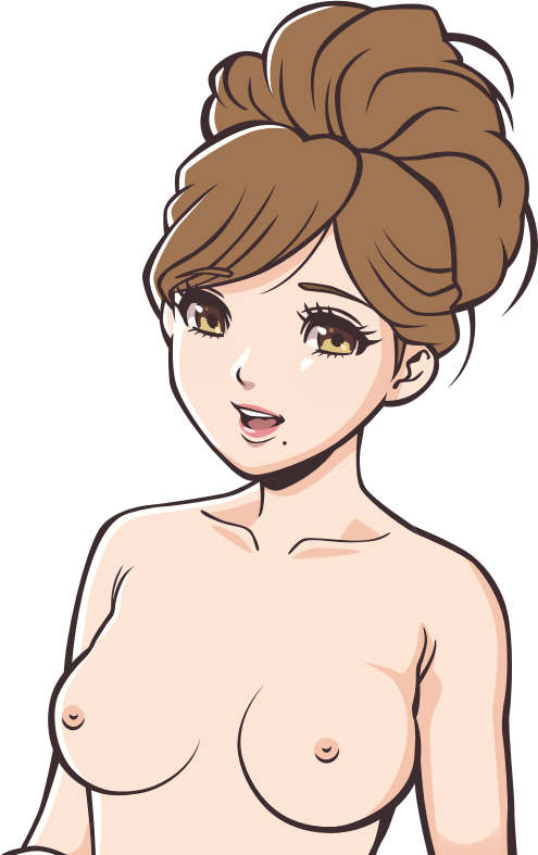 Topless Girl Manga Style 2