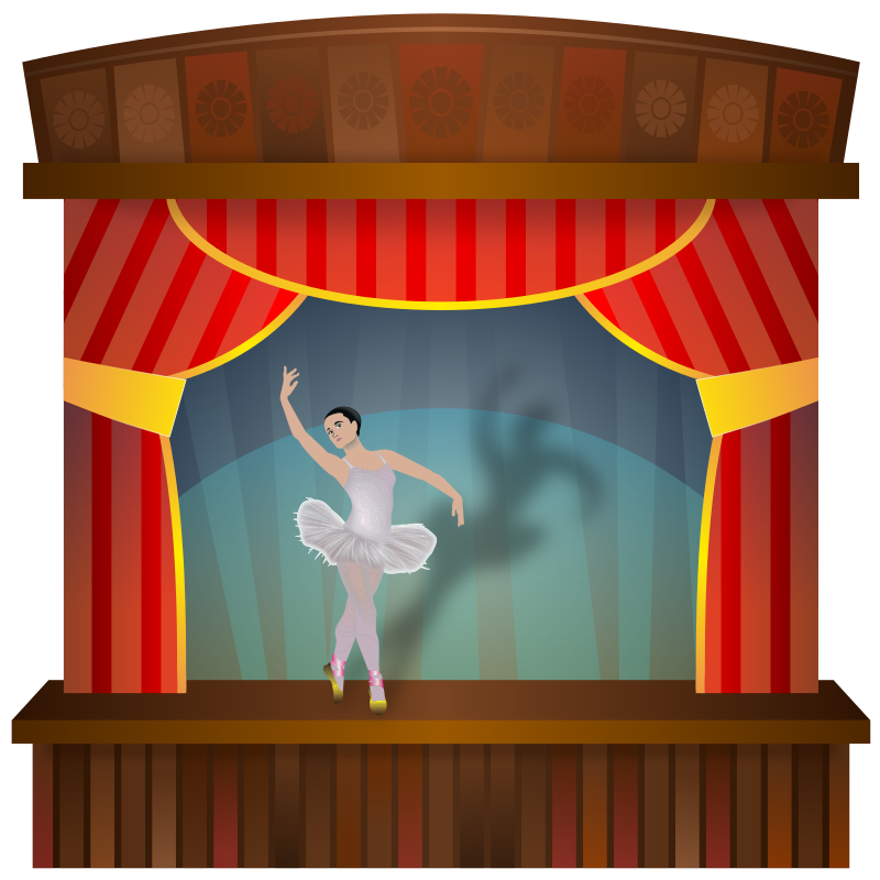 Ballet Dancer on a Stage