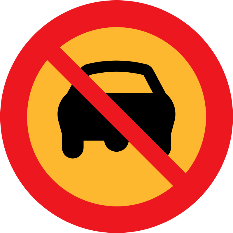 no cars sign