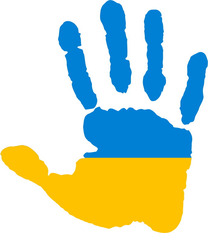 Ukraine Flag Hand