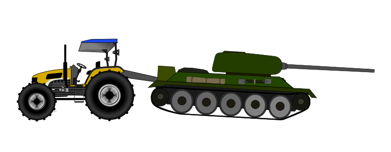 Tractor Pulls Tank