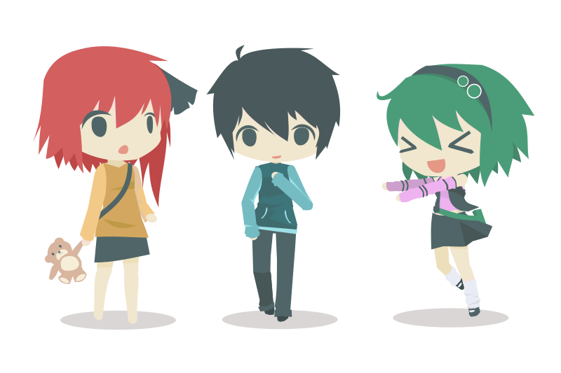 Three Anime Characters