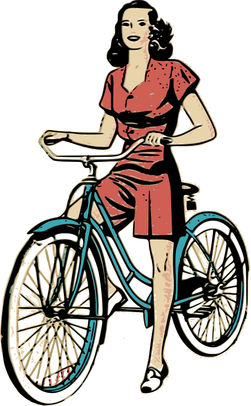 Lady on an Old Bicycle