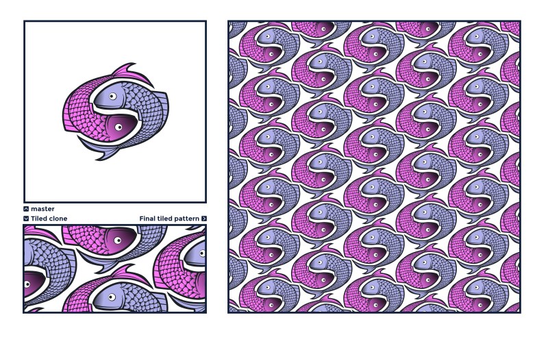 Fishes pattern RELIEF REMIX