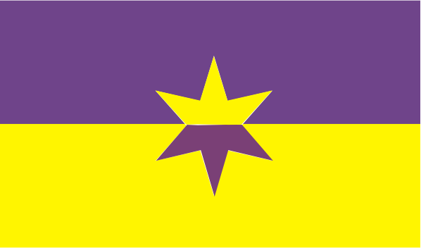 A modern take on the Suffragette flag