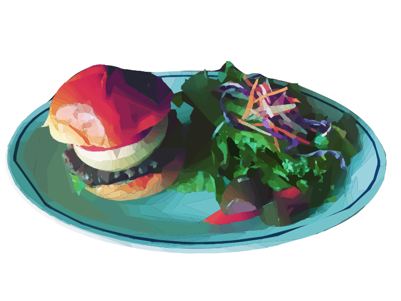 Burger and a Salad