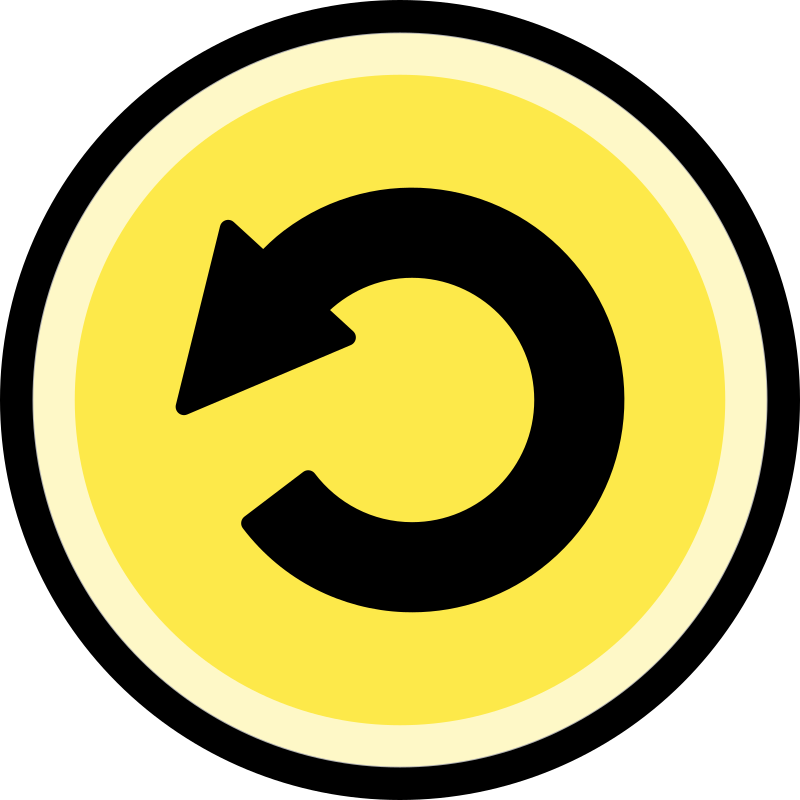 Button - Undo/Revert (yellow & black)
