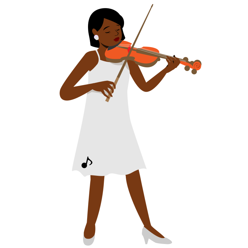 Violonist girl from Africa