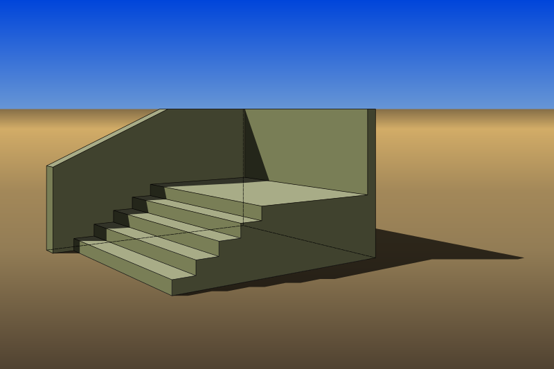 stairs in 2 point perspective