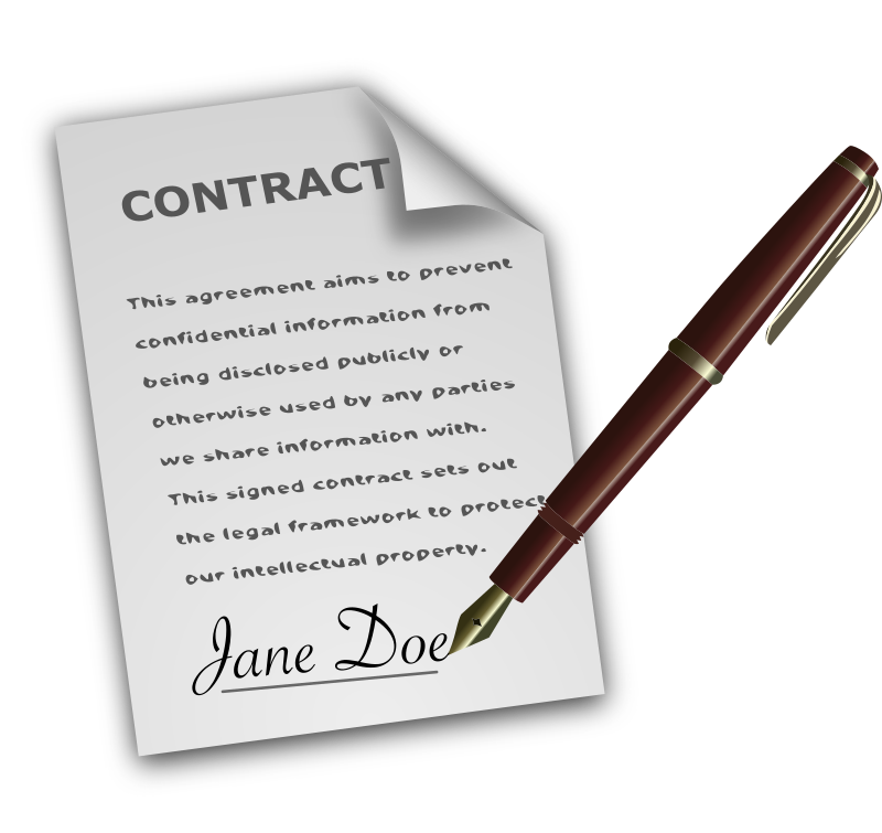 Singing a Contract