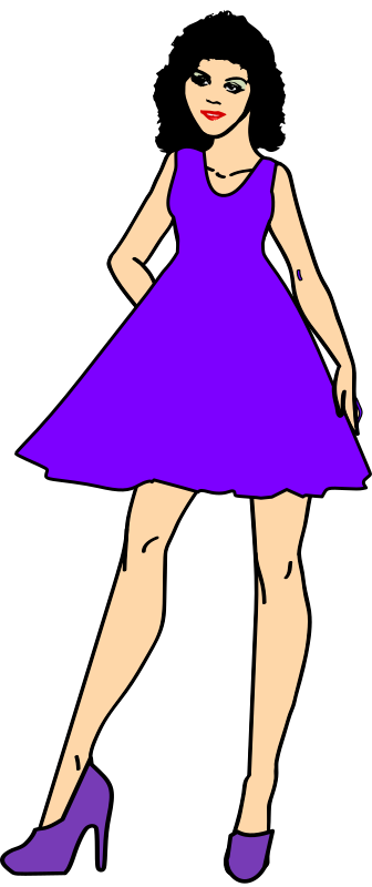 Lady in a Purple Skirt