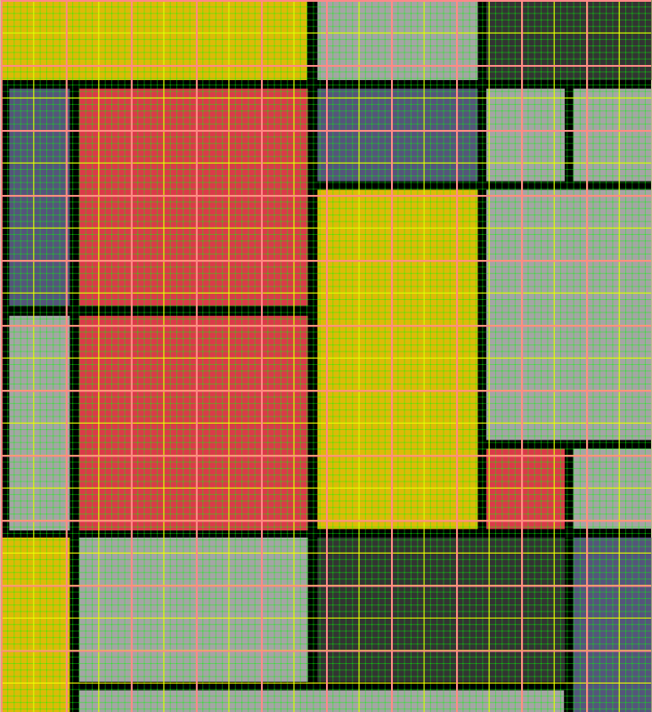 Mondrian Comp II 1920 with grid 100