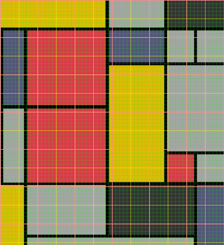 Mondrian Comp II 1920 with grid 60