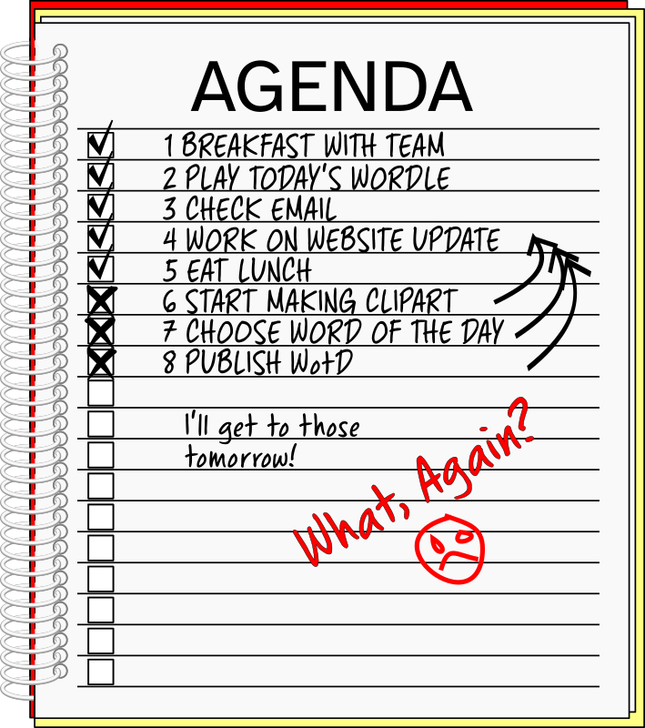 Filled Agenda