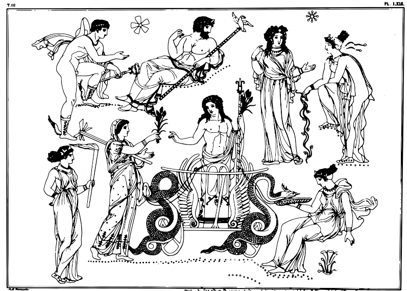 Mythological Beings (Ceres, Jupiter, Triptolemus, Porserpine.