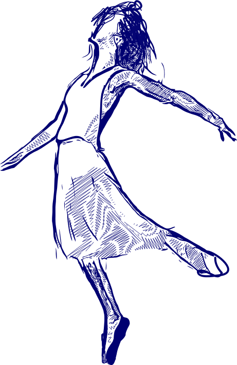 Doodle of a Woman Dancing