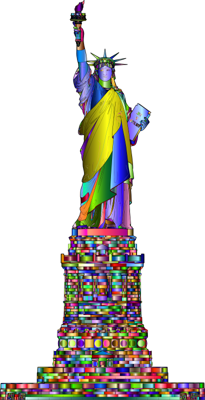Statue Of Liberty Line Art High Detail Chromatic