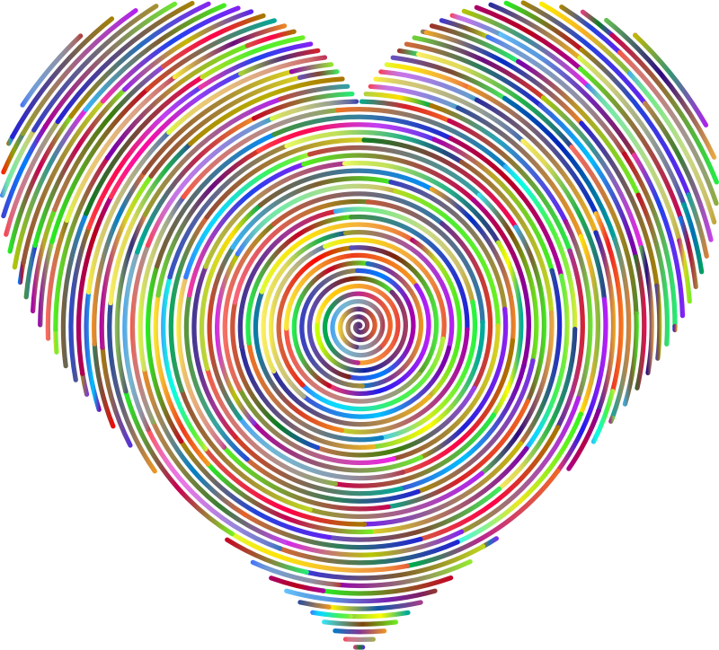 Concentric Heart Lines Polyprismatic