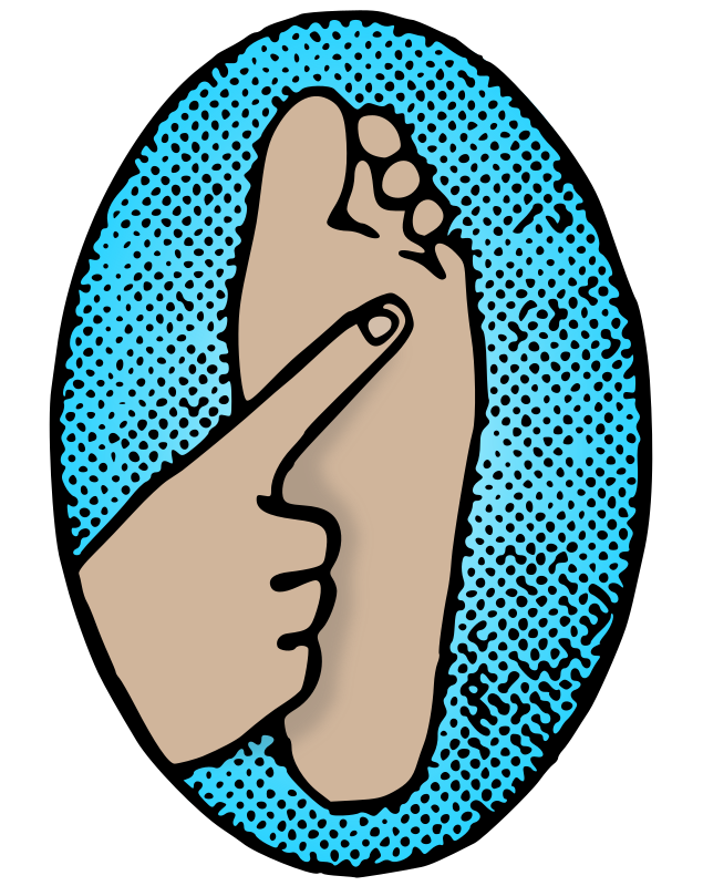 Hand Pointing to Foot - Colour Remix