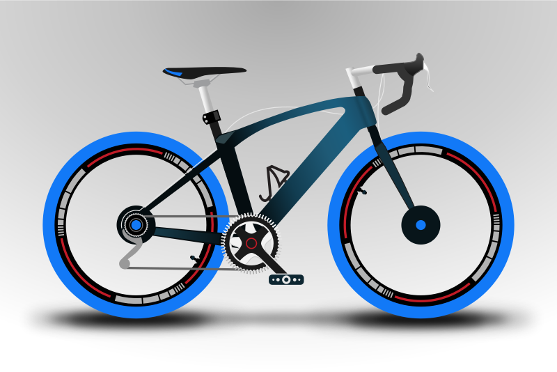 Modern Bike Design - Blue