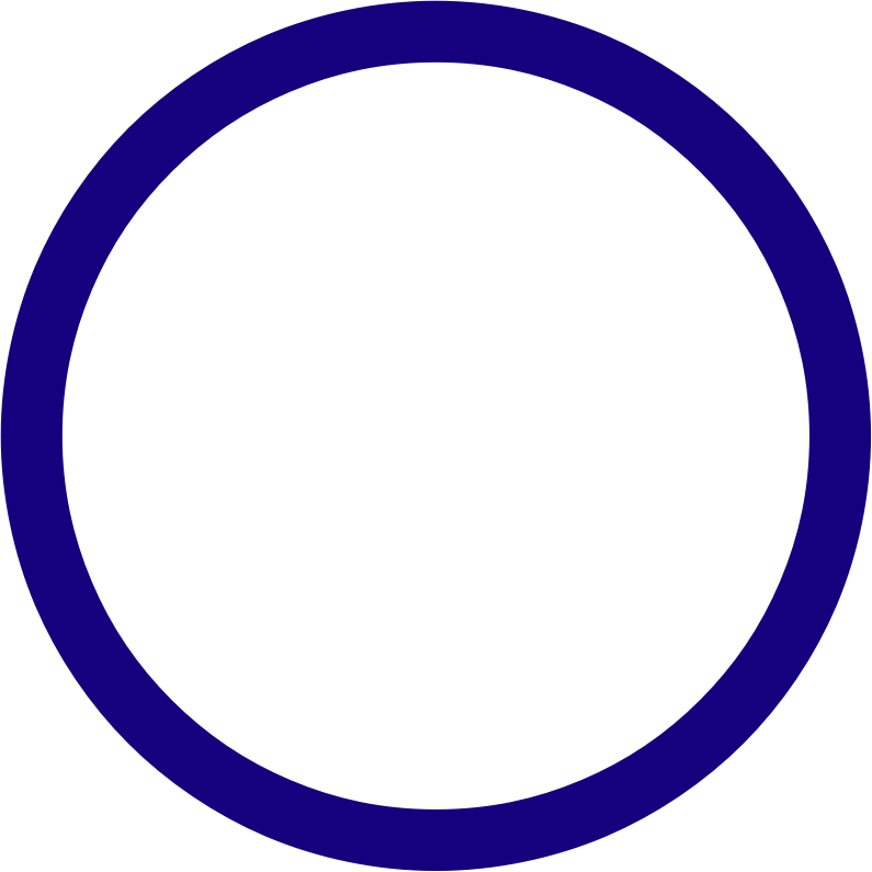 round dark blue circular profile frame 