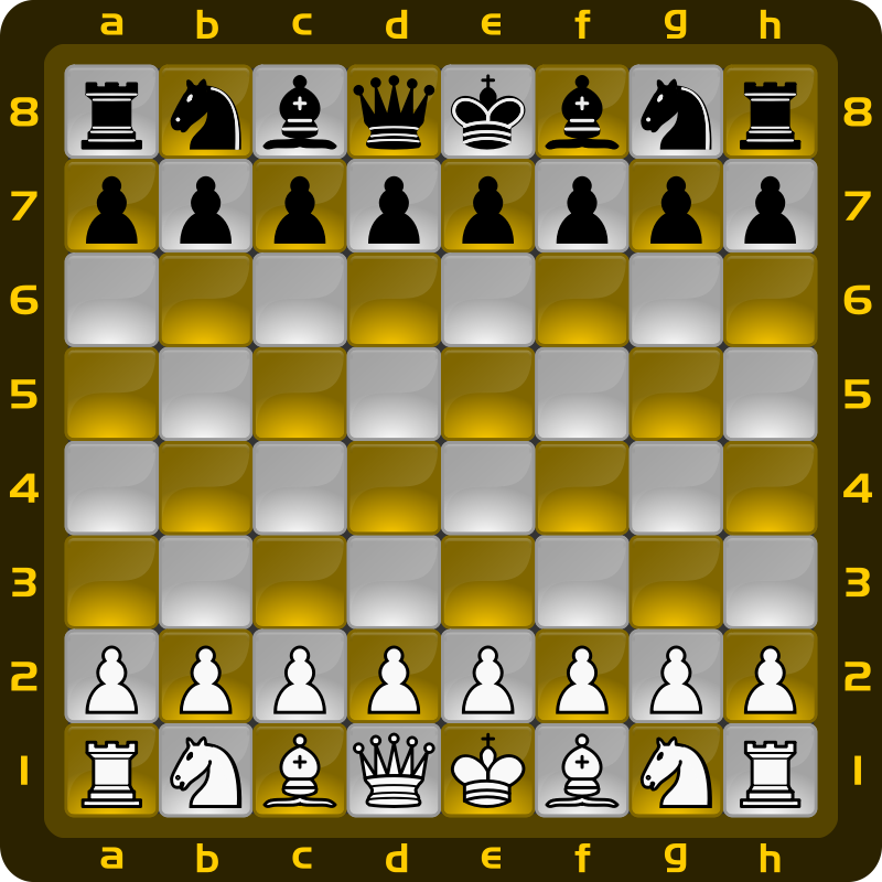 Chess Game 2d - Yellow Squares