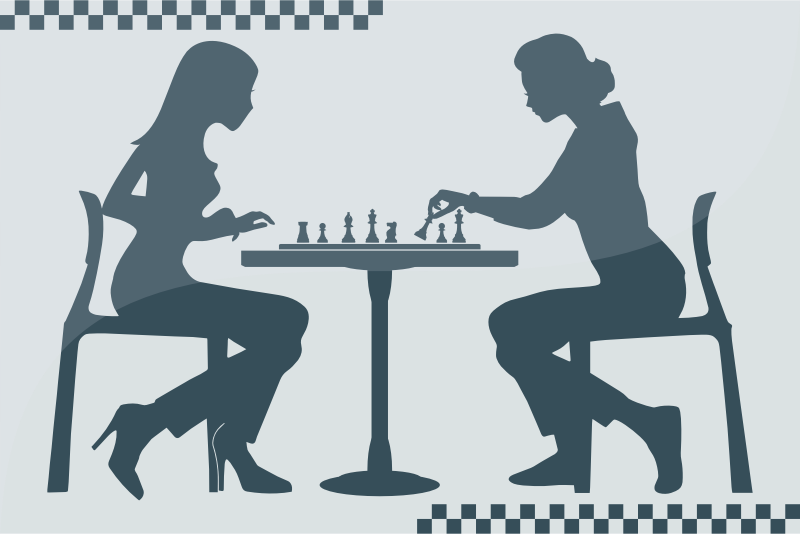 Girls Playing Chess