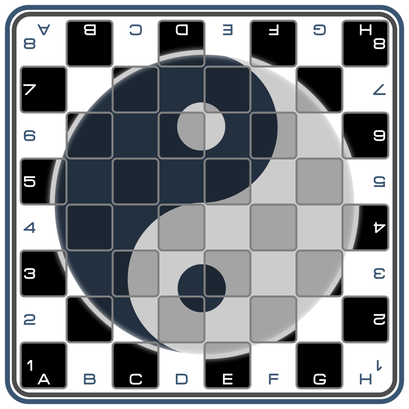 Chess Board - Yin Yang Logo