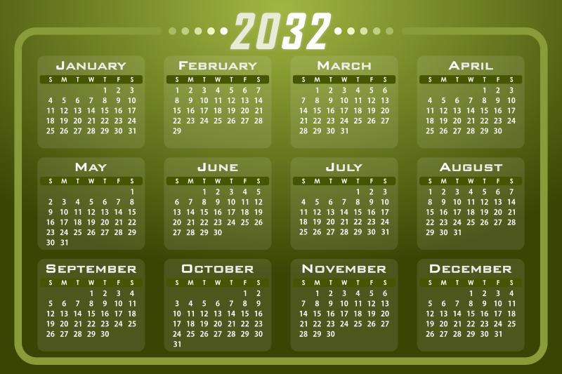 Calendar 2032