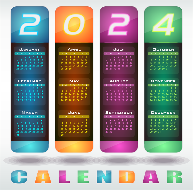Calendar 2024 - Colorful Design