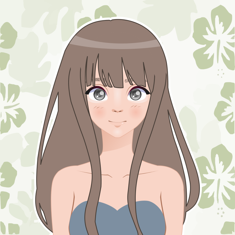 Portrait of Anime Manga Girl 1