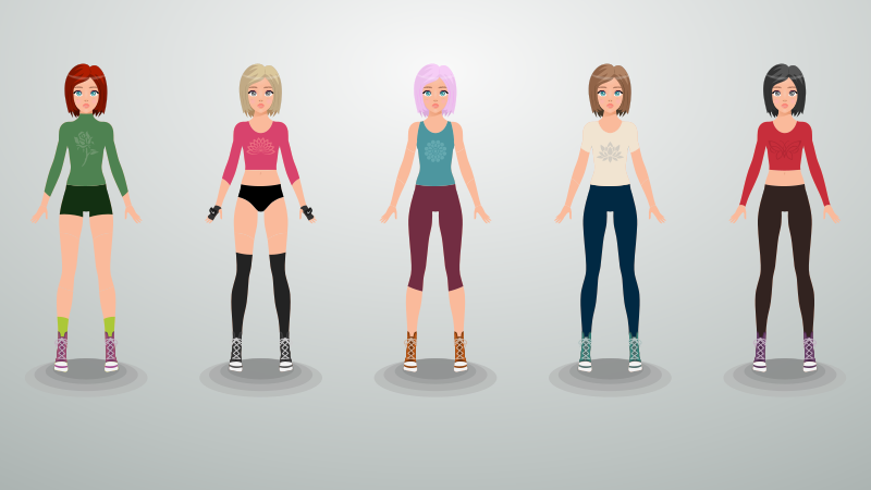 Sports Outfits - Clothing for Female Characters