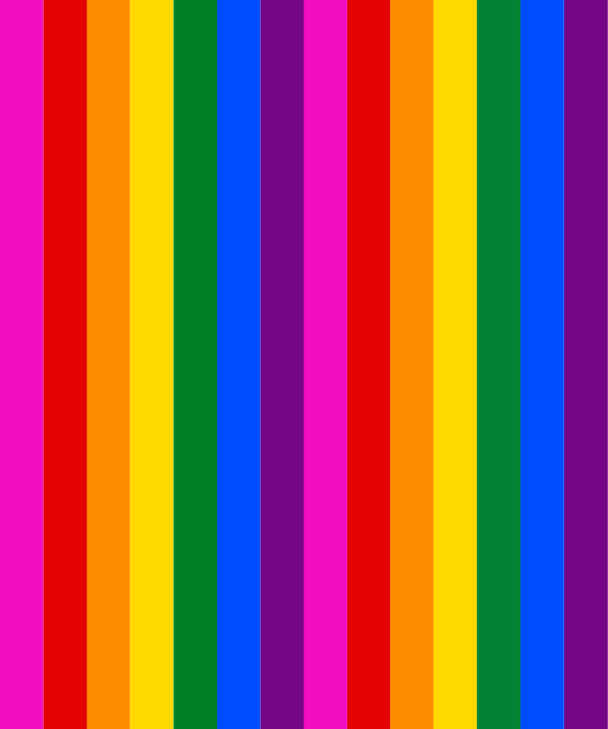 Gay pride pink rainbow in vertical stripes