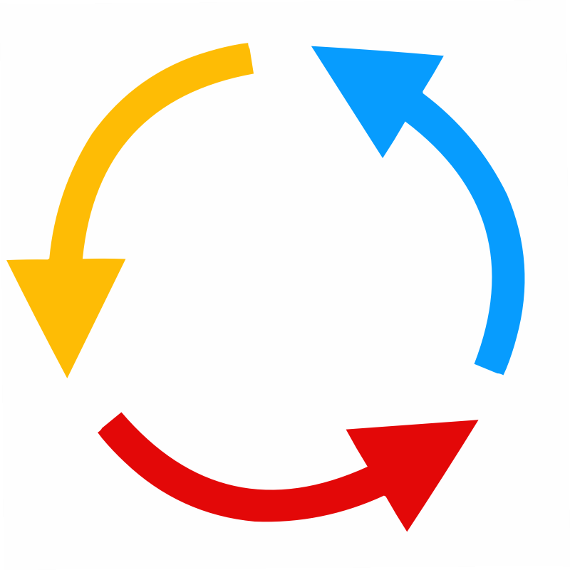 3 arrows cycle diagram 