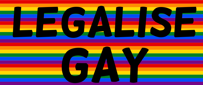 Legalize gay in pride rainbow colors