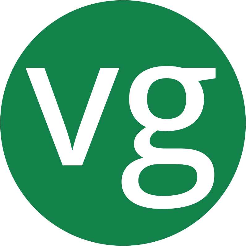 Vg vegan food symbol green circle