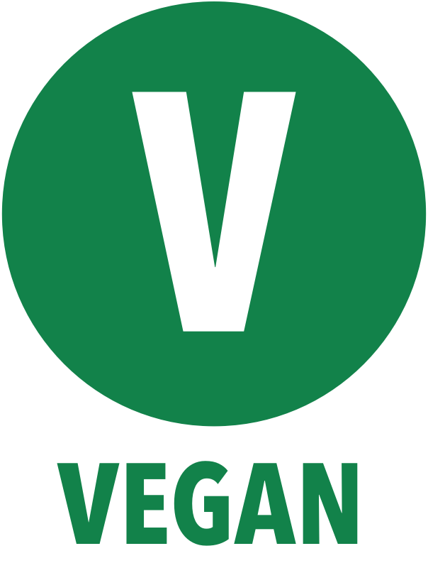 Vegan V icon in green 