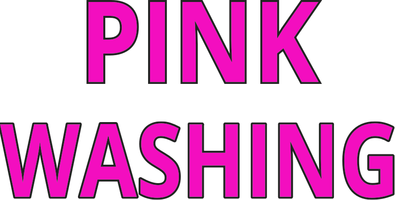 pink washing text in pink