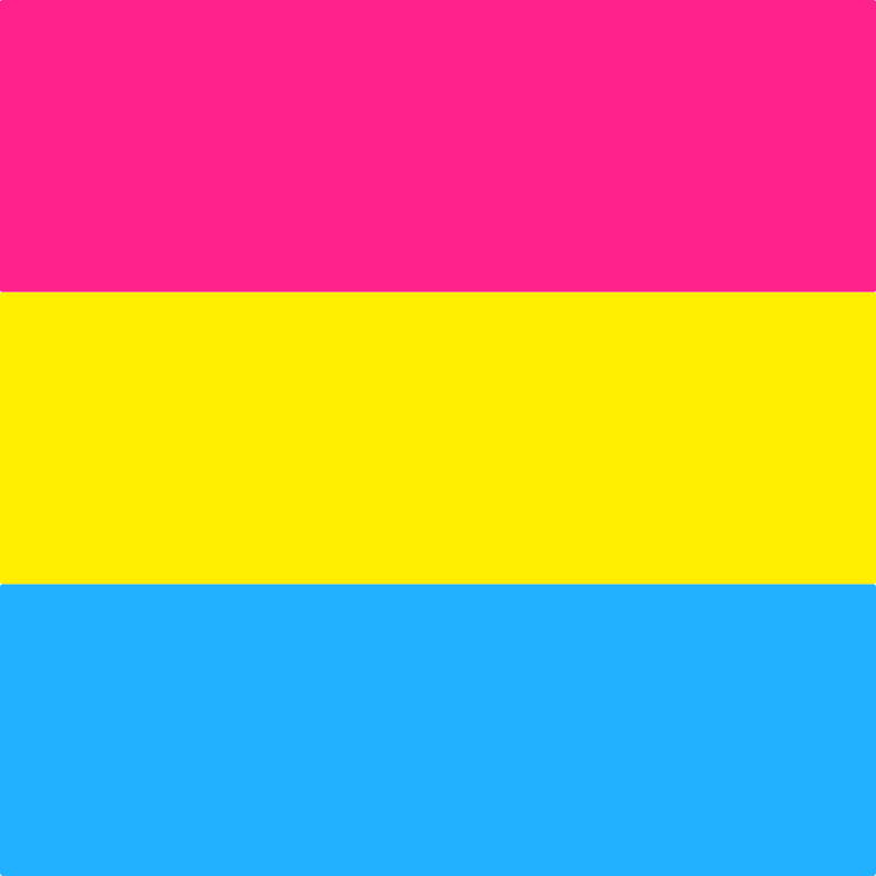 pansexual pride flag square icon